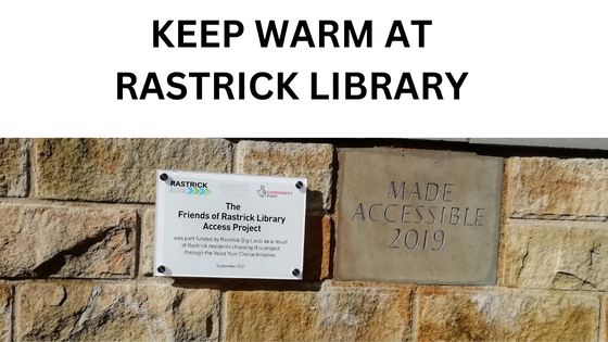 Warm space at Rastrick Library